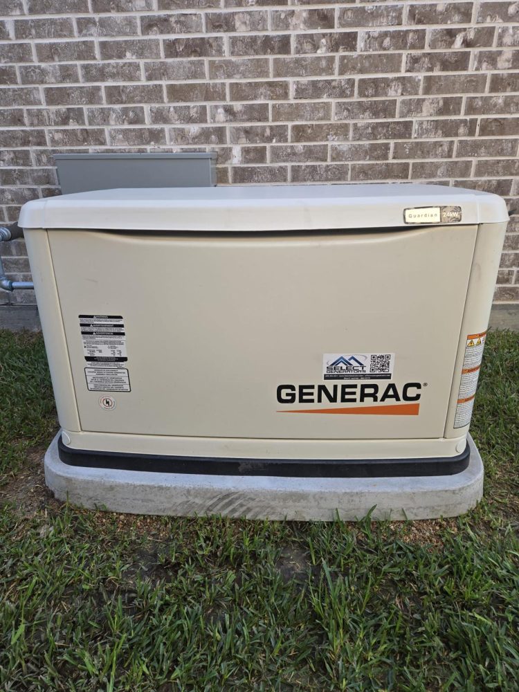 Generac standby generator installed by Select Generators at a greater Houston-area home