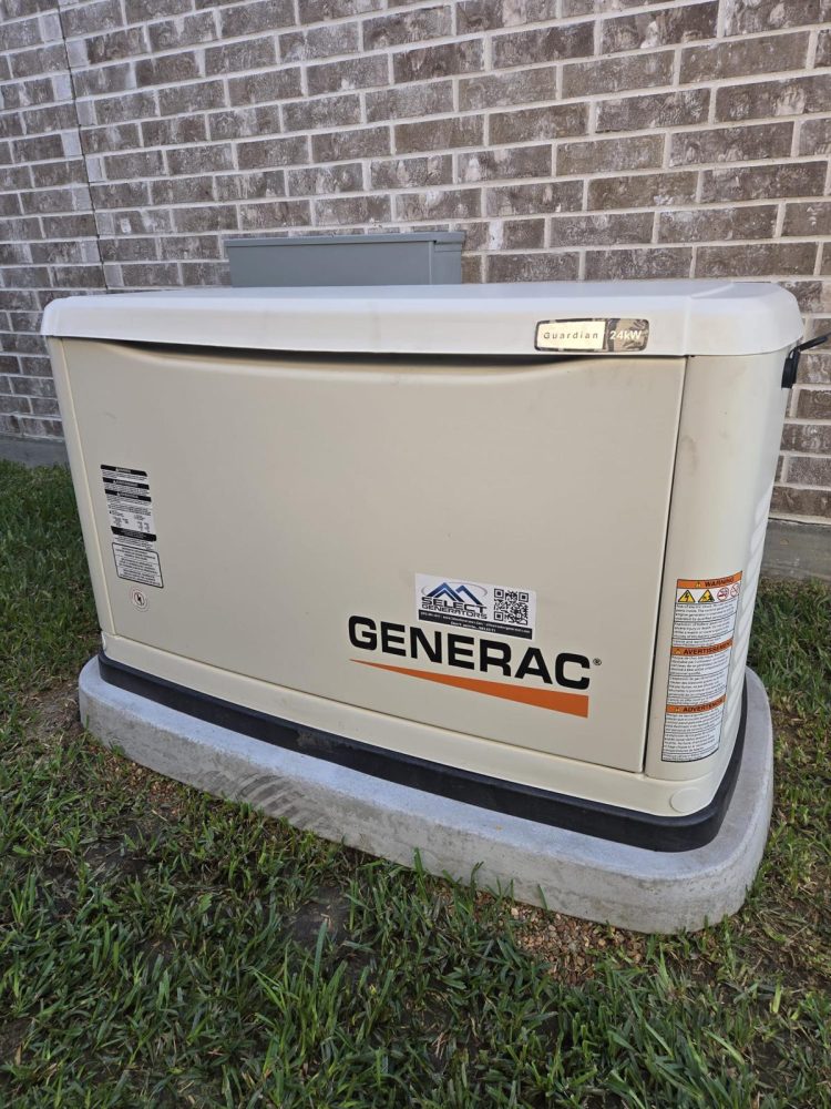 Generac standby generator installed by Select Generators at a greater Houston-area home
